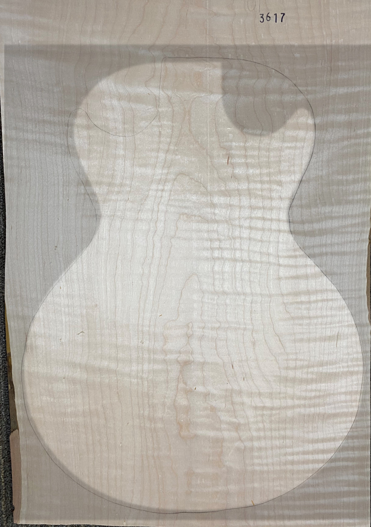 Highly Flamed Sugar maple for carved top electric guitar Item: LP3617 ...